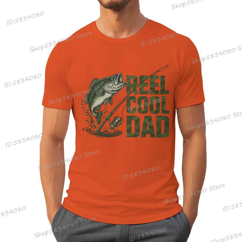 Reel Cool Dad Graphic T Shirts For Unisex Trendy Dad Design Summer Clothes Fishing Life Funny Shirts Unisex Fishing Lovers Tiedye Top