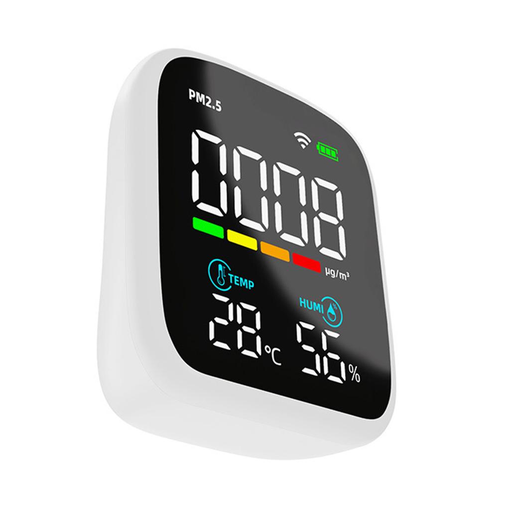 Portable Air Quality Monitor Temperature Humidity Sensor Tester PM2.5 Meter Built-in Lithium-battery for Office Home