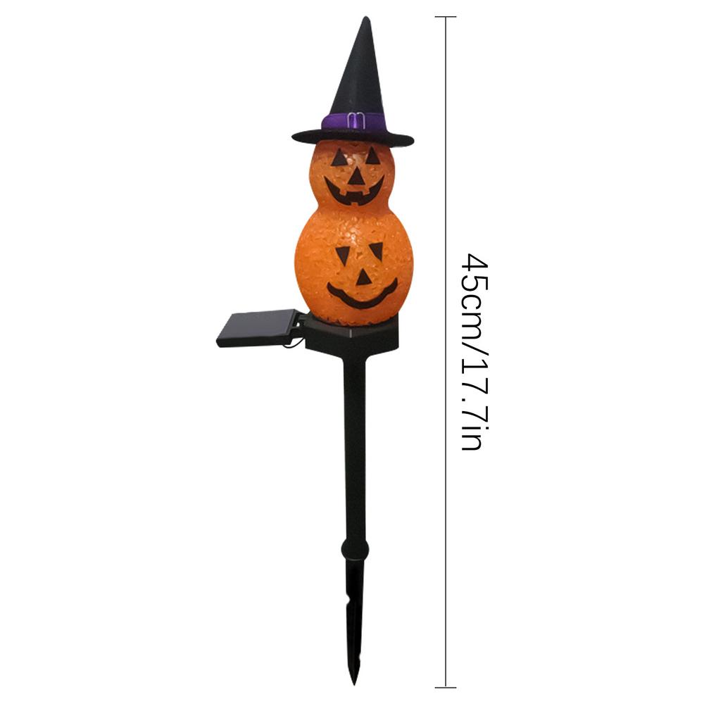 New Halloween Solar Outdoor Pumpkin Ghost Lamp Garden Lawn Atmosphere Decorative Lamp Resin Waterproof Landscape Lantern Gift