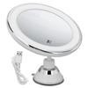 Suction Cup Makeup Mirror 10x with 3 Light Colors Battery Powered Makeup Mirror 10X Magnify with Suc