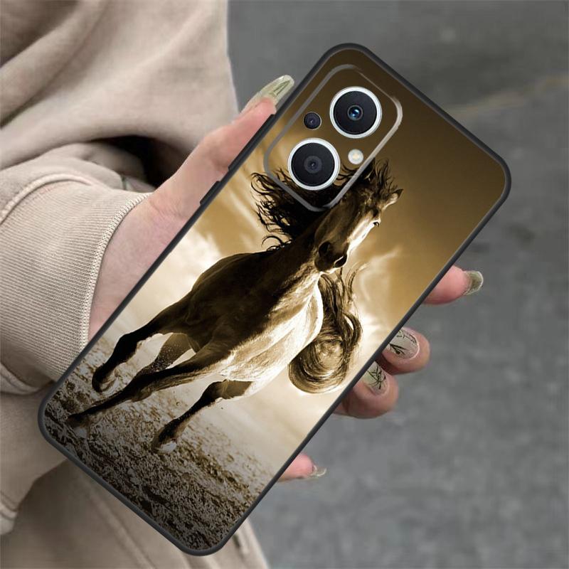 Чехол-книжка 'Бегущие лошади' для OPPO Reno 7 8 Lite 10 11 12 13 14 Pro 8T 12F 13F 14F OPPO Find X8 X6 X9 Pro
