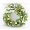 Пасхальный венок с пестрыми яйцами, весеннее украшение двери, нежный венок для пасхального украшения