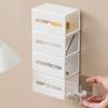 1 шт., настенный ящик для хранения ватных тампонов для ванной комнаты, без ударов, для удаления макияжа, хлопковые салфетки, заколки для волос, органайзер