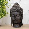 Face Head Buddha Statue Showpiece Idol Home Decor Items for Living Room and Gifts (Antique Golden)
