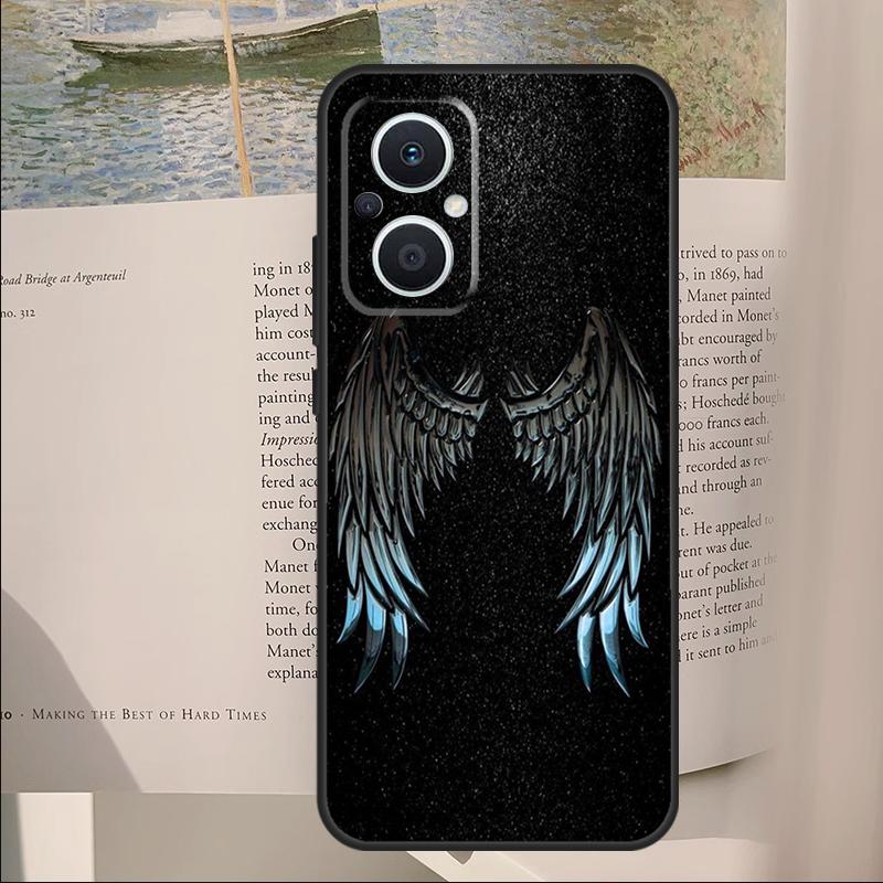 Чехол с крыльями Ангела и Дьявола для OPPO Reno 14F 11F 12F 13F 10 11 12 13 14 Pro 7 8 Lite Чехол для OPPO Find X6 X8 X9 Pro