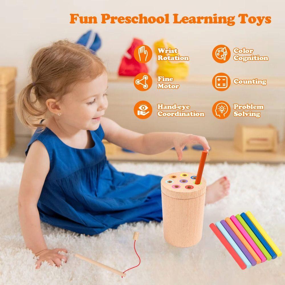 Shape Matching Montessori Toys Teaching Aid Wooden Learning Toys Color Sorting Toys  Toddlers