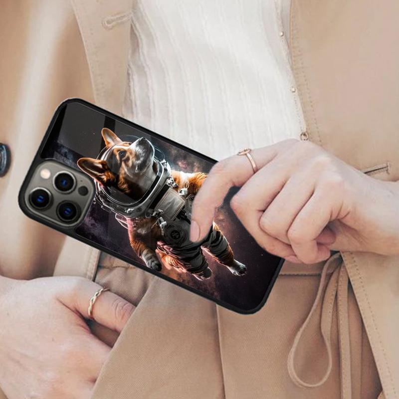 Собака-астронавт Космический песик Магнитный чехол для телефона ДЛЯ APPLE iPhone 17 Air 16 14 13 12 Pro Max 15 Plus Беспроводная крышка MagSafe