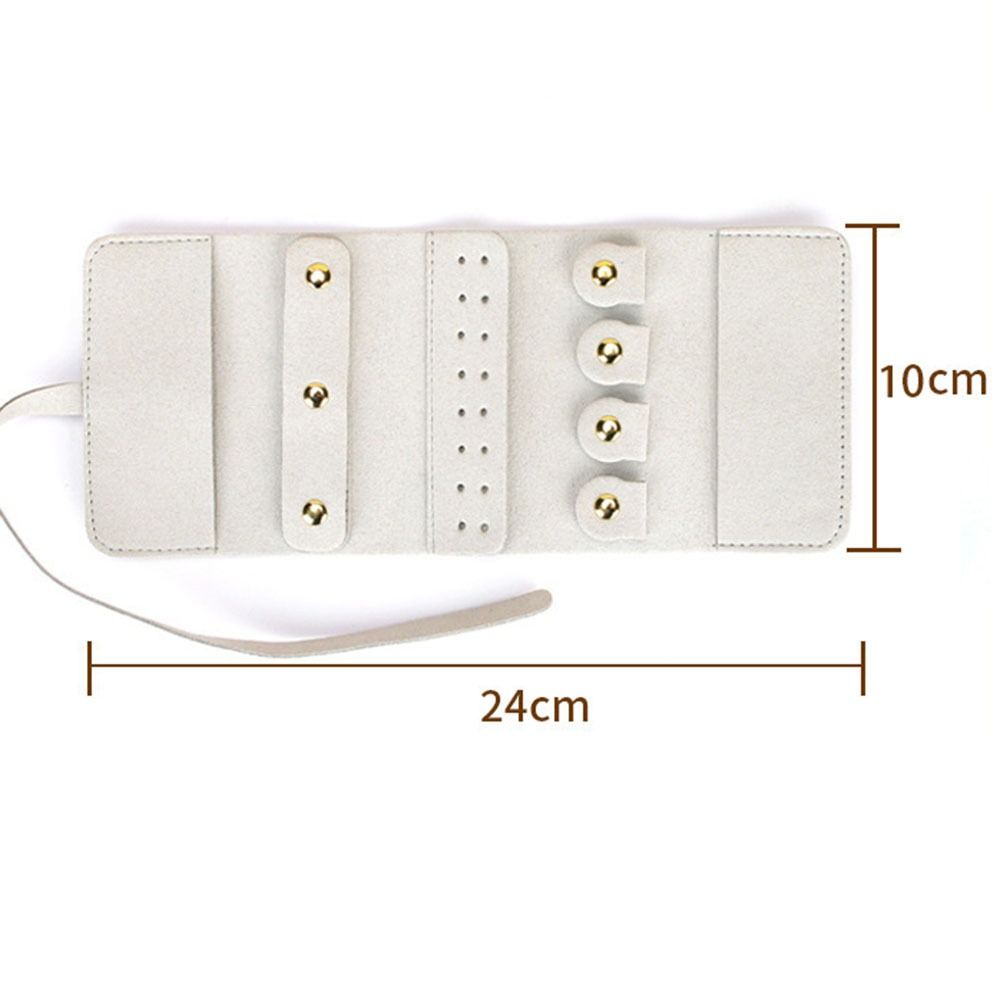 Foldable Design Jewelry Storage Roll Bag Jewelry Organizer Ear Stud Storage Bag Home