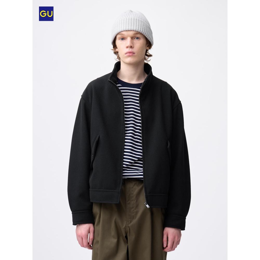 Uniqlo Gu Cozy Melton Stand Zip Up Jacket