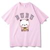 Kawaii Bubu Dudu Panda Bear T-shirts Short Sleeve Summer Women Tee-shirt Cartoon Graphic Printing Tshirts Casual Girls Tees