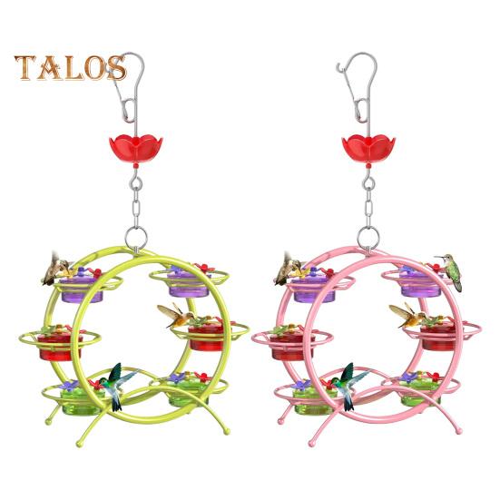 Кормушка для колибри для улицы, герметичная конструкция колеса, кормушка Bilds с портами для кормления, защищенными от муравьев и пчел, для декора сада на заднем дворе