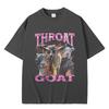 Funny Throat Goat Graphic Print TShirt Male Fashion Oversized Streetwear Unisex Unisex Casual High Quality Pure Cotton Short Sleeve
