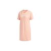 Neo C Plus Dress Solid Color Letter Print Sports Casual Breathable Round Neck Short Sleeve Dress Women Dresses Pink EI4702