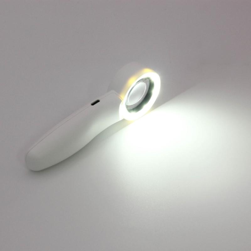 Портативная лупа с USB-питанием, легкий дизайн из АБС-пластика, прозрачная линза для путешествий на природе, детальной работы