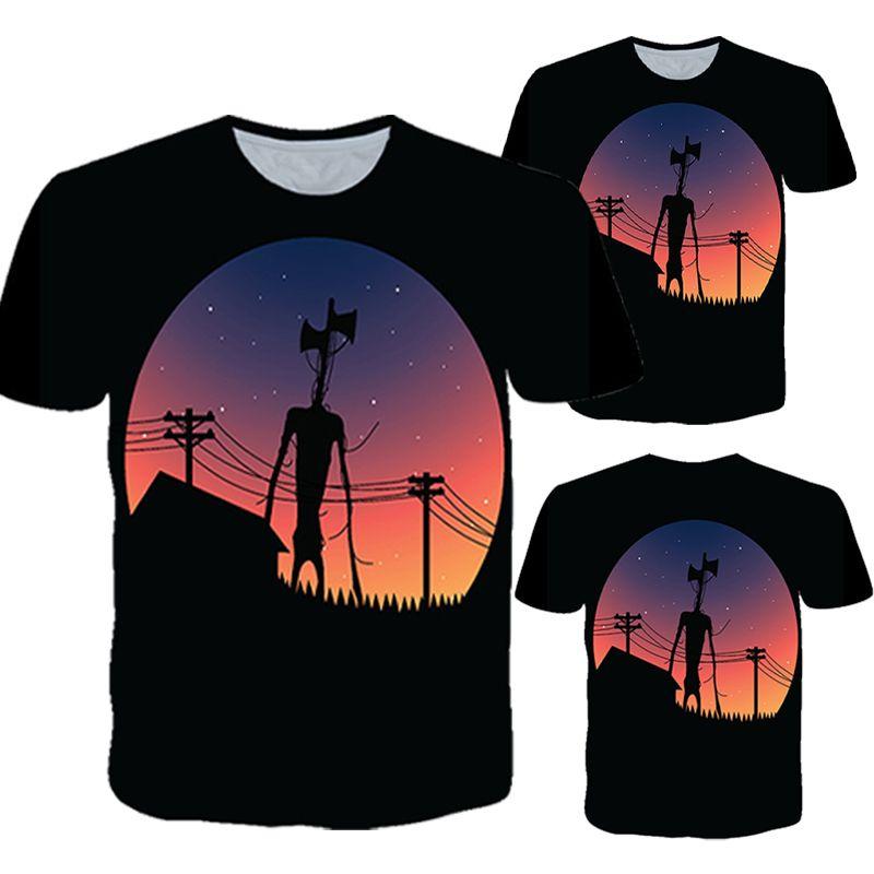 Детская футболка с изображением инопланетного монстра Сиреноголового, ужасающего персонажа городской легенды