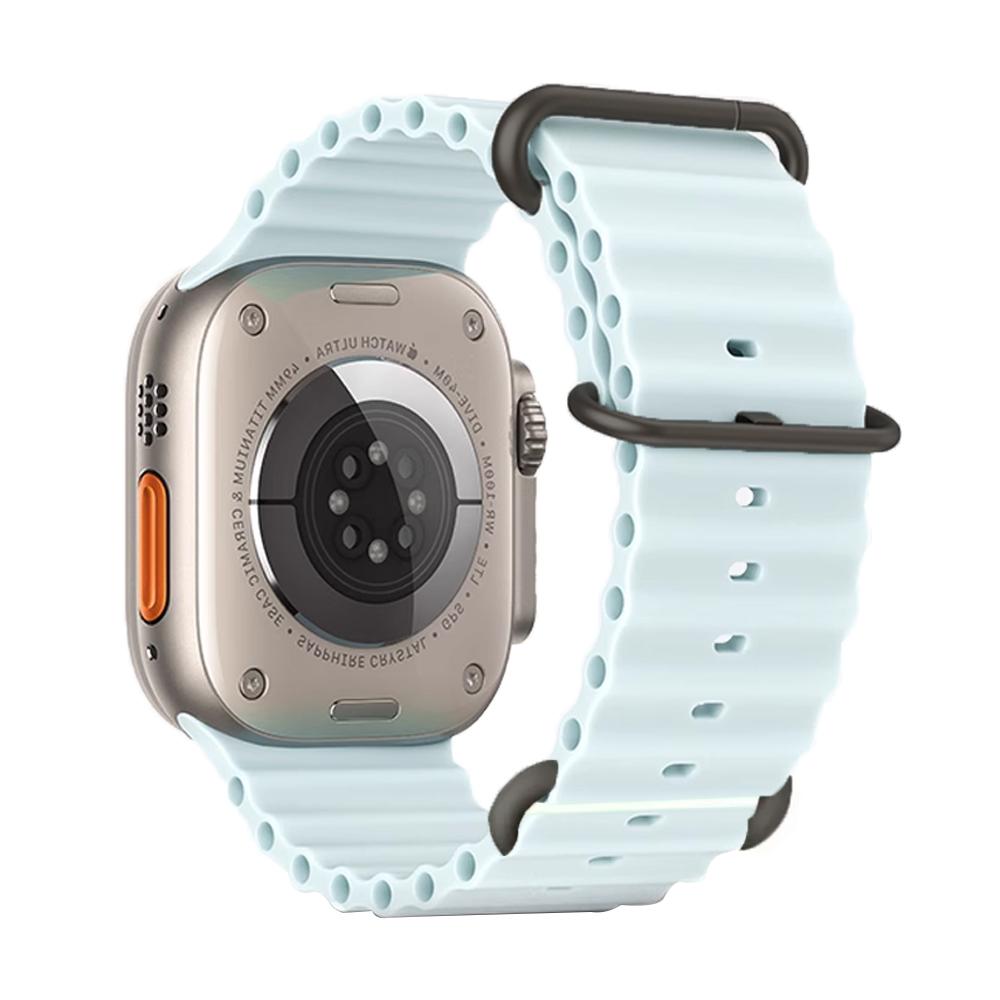 Ocean Strap for apple watch Band 49mm 44mm 40mm 45mm 41mm 46mm silicone bracelet correa iWatch series 7 6 5 3 se 8 9 10 ultra 2