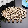 200Pcs 6/8/10/12mm Mixed Wooden Blank Love Heart Slices Discs Wedding DIY Decor