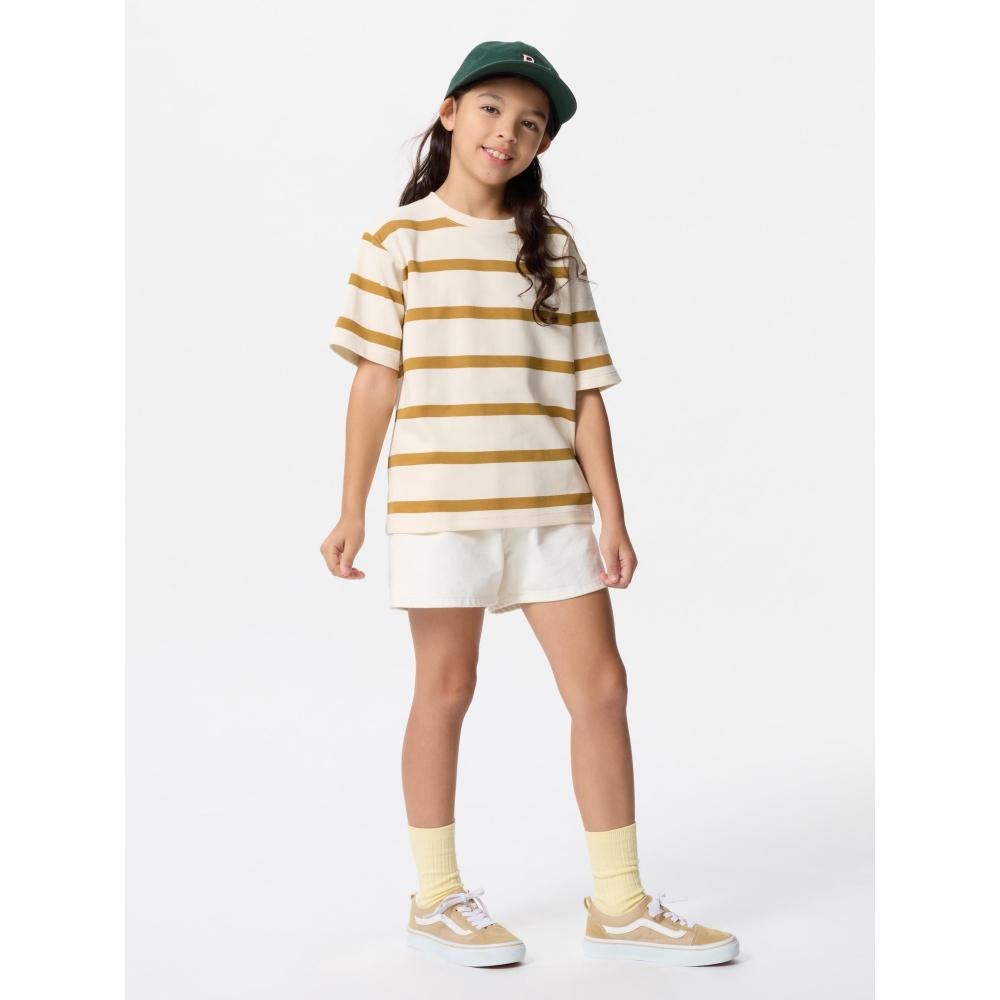 Uniqlo Kids Airism CoTTon STripe Crewneck T