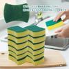 Rubonarie Double-Sided Sponges for Kitchen Use, Set of 12 (Green/Yellow)