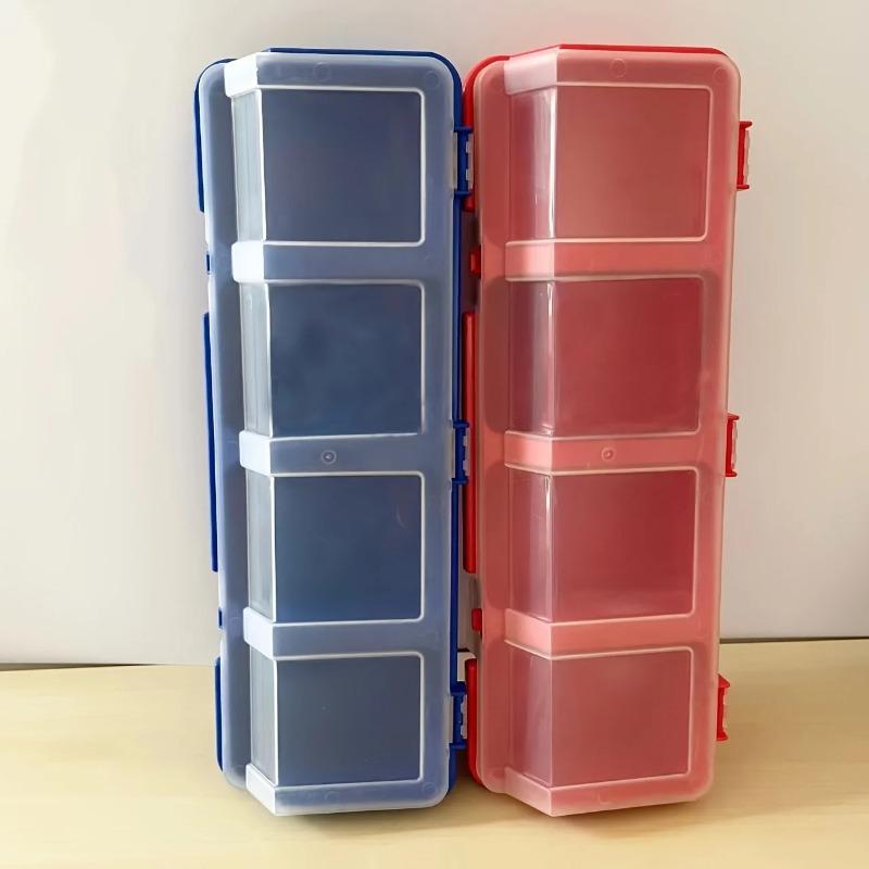 1 or 2-Pack Multi-Section Storage Box, Durable Plastic Organizer Case for Screws Small Parts & Jewelry, Hardware Sorters