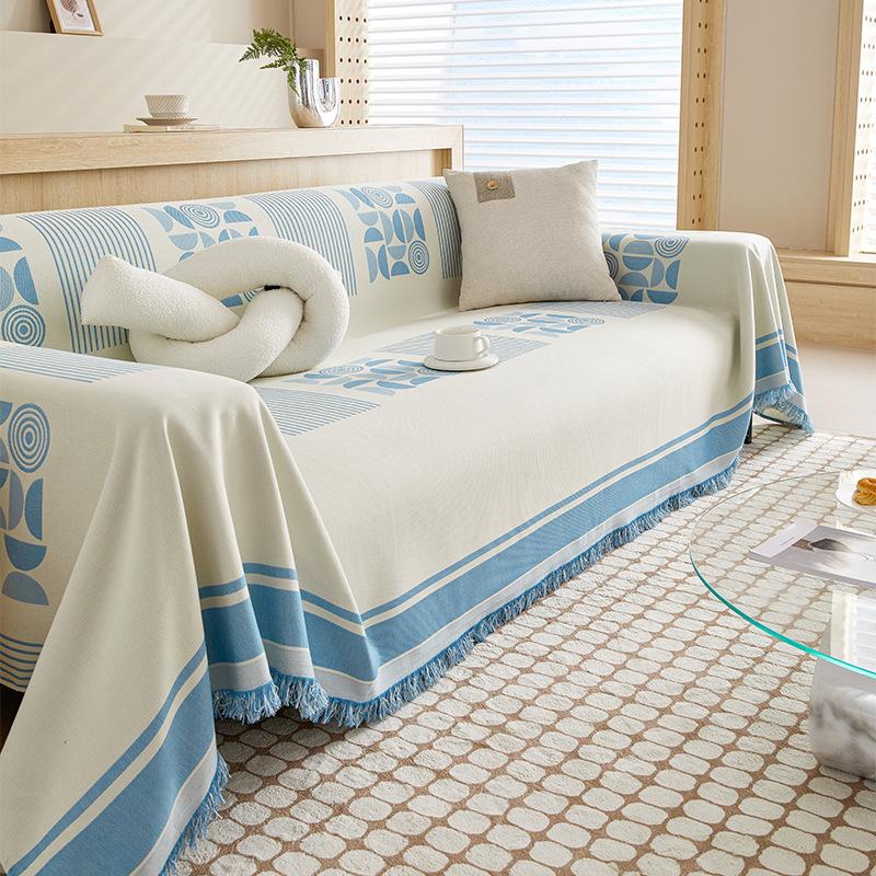 Ткань для чехлов на диван, полностью покрытый чехол для дивана, полотенце для дивана, французский кремовый стиль, против царапин