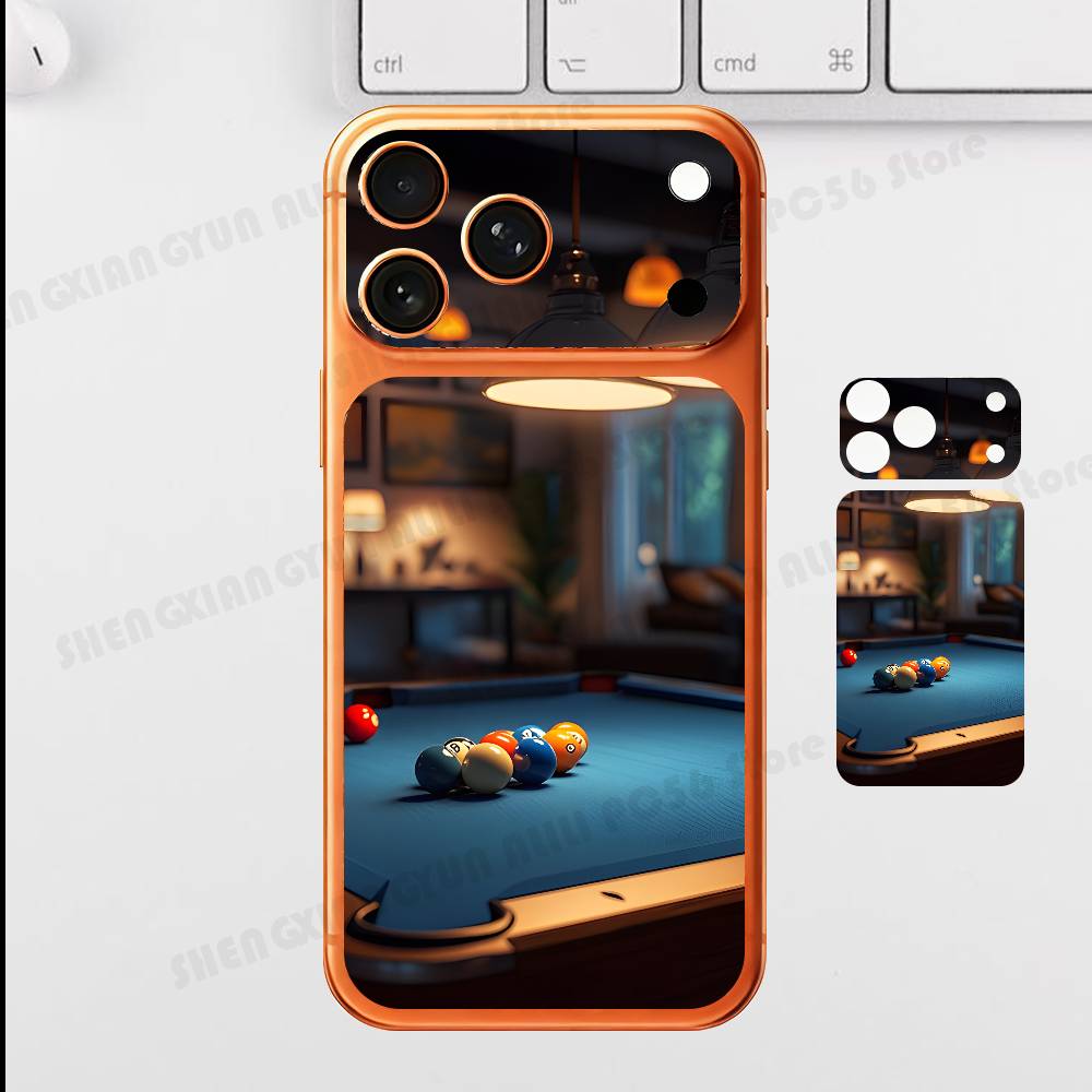 Sport Billiards Plain Decal Skin For IPhone17 Pro ProMax Back Film Cover Wrap Anti-scratch Durable Sticker