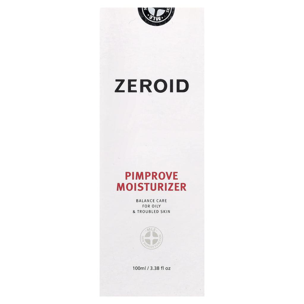 Zeroid, Pimpprove Moisturizer, for oily and acne-prone skin, 100ml (3.38 fl oz)