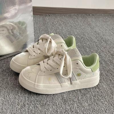 Кампус ретро толстая подошва обувь женская трендовая новая маленькая белая обувь нишевая универсальная повседневная обувь