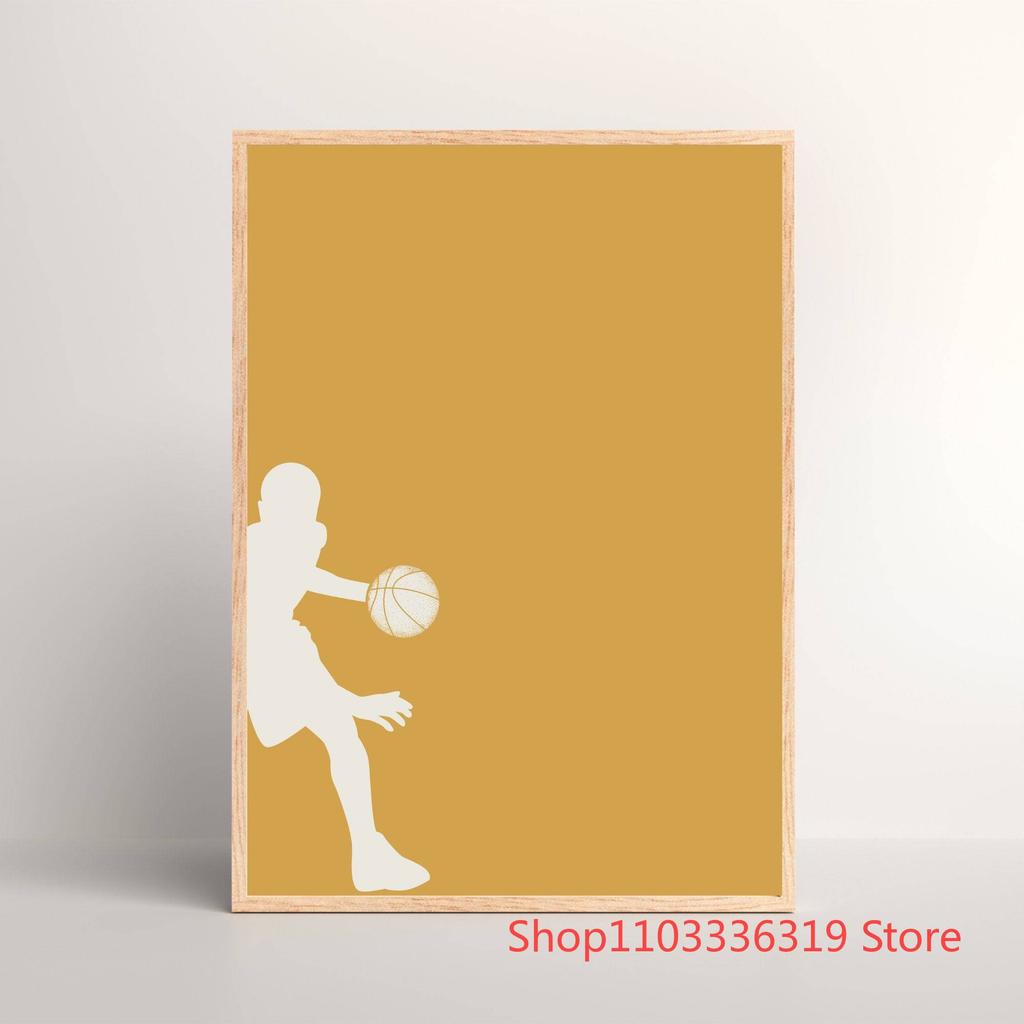 Ретро Баскетбол Мальчиковая Комната Игра в Баскетбол Арт Постер Холст Картина Настенные Принты Картина для Гостиной Домашний Декор