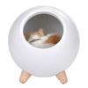 CAWKAY Sleeping Cat Lamp, Interior Light, Bedside Night Lamp with Sleeping Cat Figure, USB Charging, for Home, Bedroom, or Bed (White)