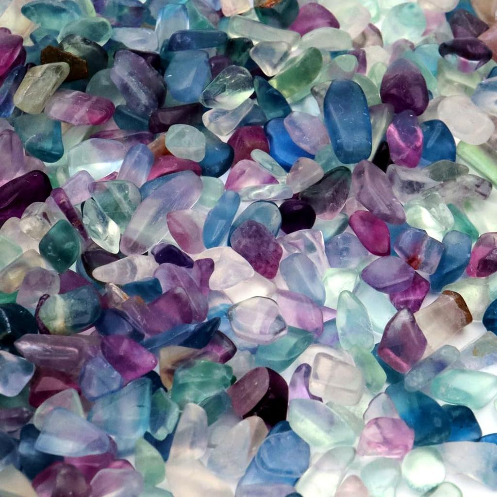 Флюорит Средний Натуральный Камень Силы [ЗОЛОТОЙ КАМЕНЬ] Галька, Размер, 100 г, Флюорит, Разноцветный, Камень,
