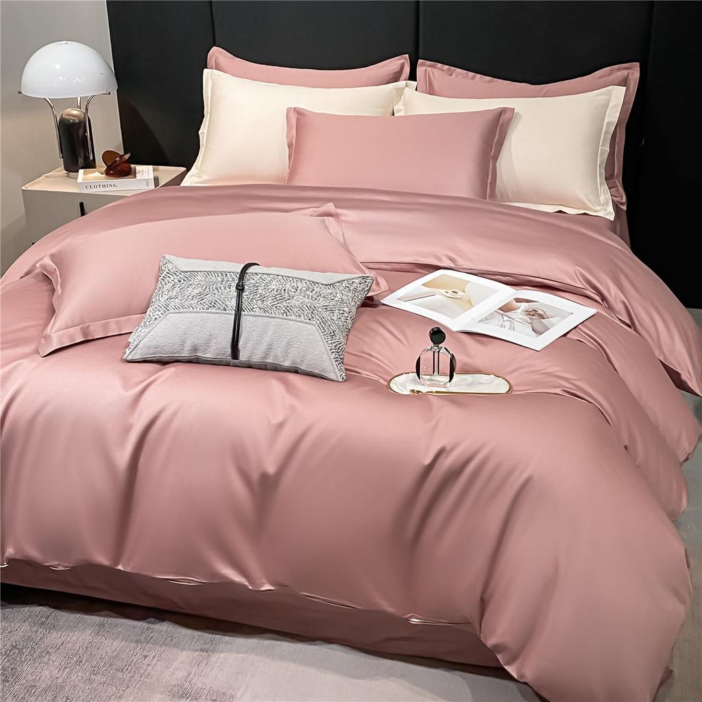 Long Staple Cotton 80 Count Pure Cotton Solid Color Single Duvet Cover Three Piece Set Four Piece Set Solid Color Duvet Cover