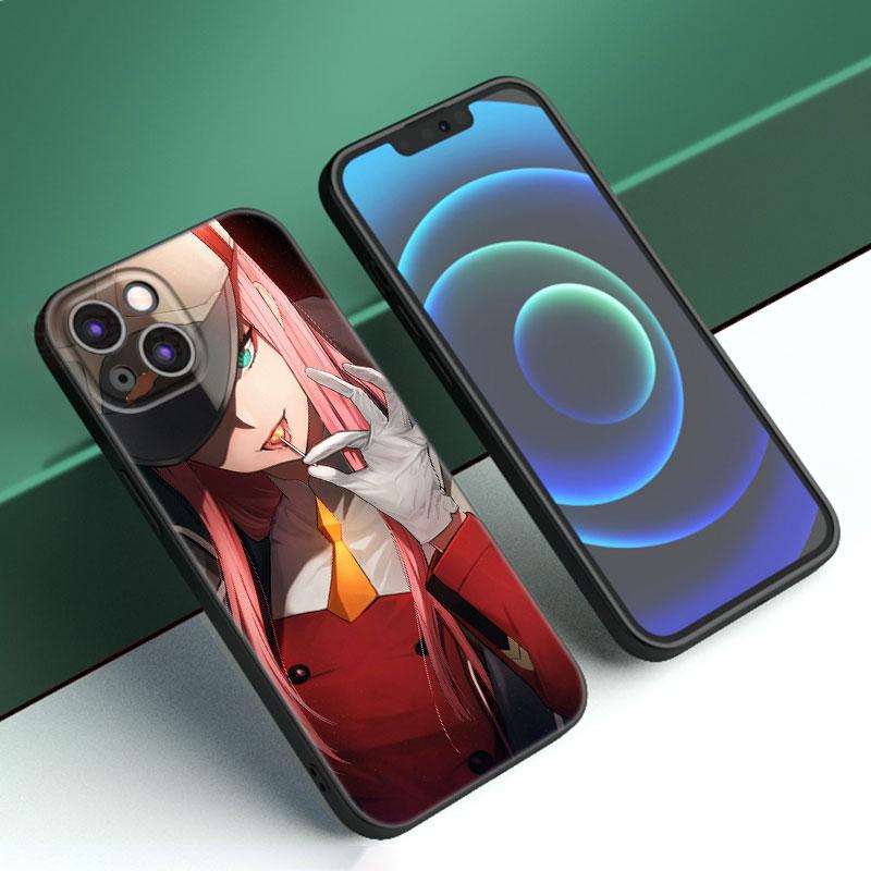 Чехол для телефона Anime Zero Two Darling для Apple iPhone 12 13 Mini 11 14 15 Pro Max 7 8 Plus X XR XS SE 2020 2022 черный силиконовый чехол