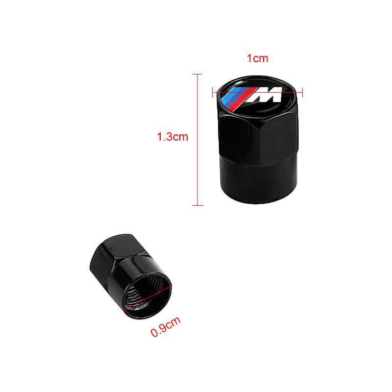 4Pcs M LOGO Car Valve Stem Caps Cover Waterproof Car Accessories For BMW E53 E70 E71 E72 E83 X1 X2 X3 X4 X5 X6 X7 E84 F48 F49 F39 F25