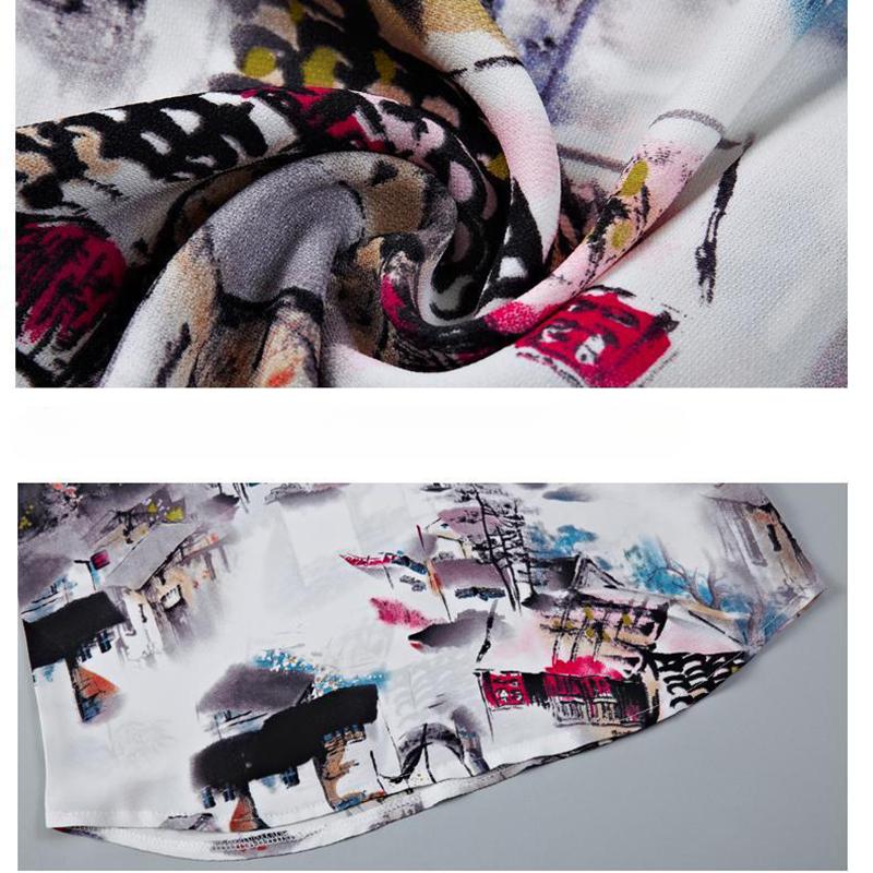 Рубашки женские повседневные с коротким рукавом и принтом в стиле темперамент, летние топы, элегантные облегающие свободные блузки, женские рубашки с отложным воротником для офиса, новинка 26528