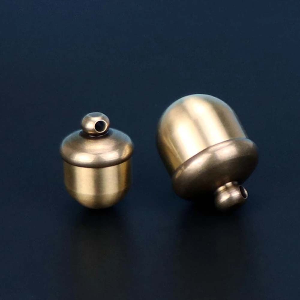 Container Brass Acorn Pill Bottle Travel Pill Case Granule Storage Box Capsules Organizer Pill Box