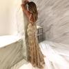 Sexy V-Neck Slit Slit Sequin Dress for Women, Elegant Evening Party Gown with Sparkling Sequins, Bodycon Formal Dress