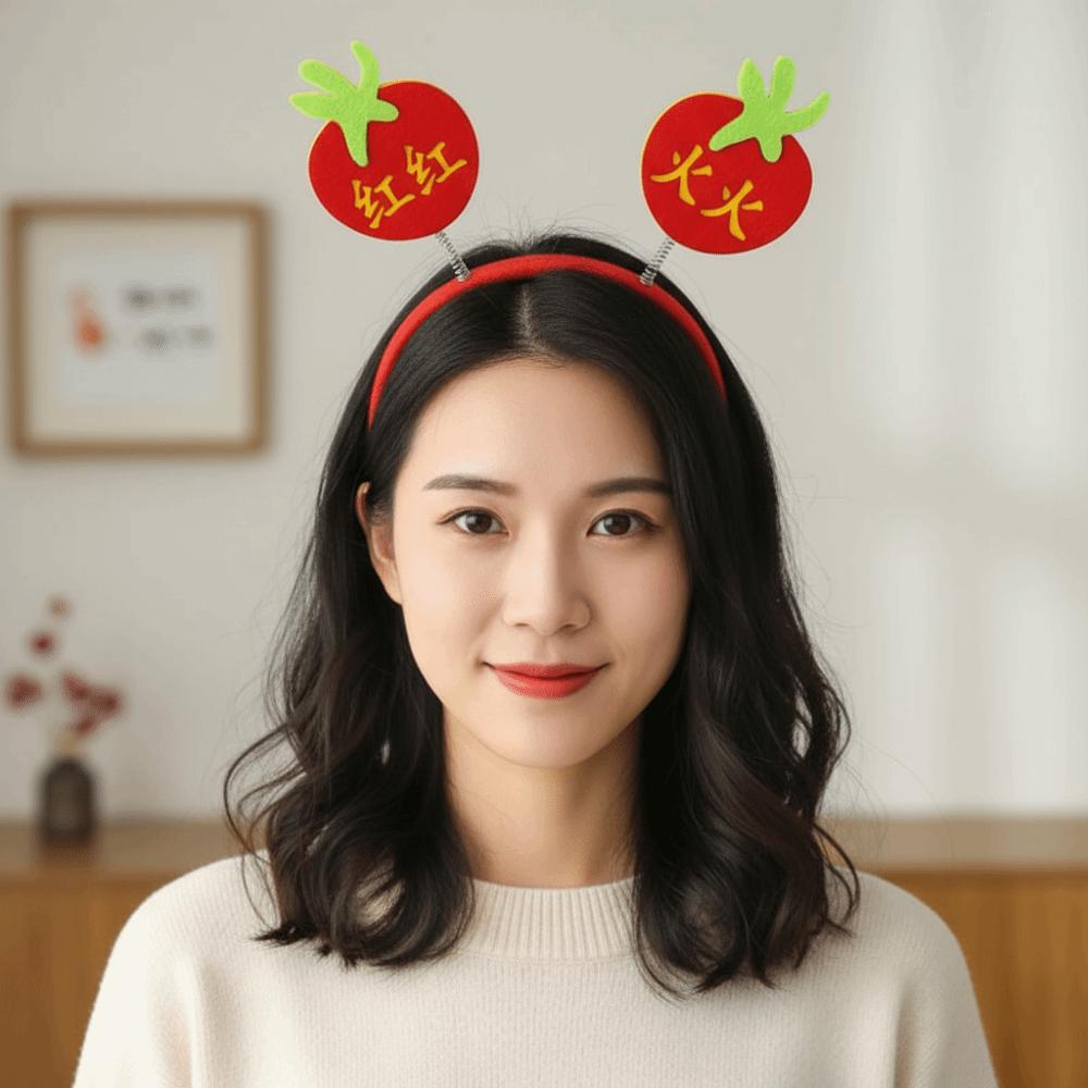 Cloth 2026 Happy New Year Headband New Year Decorative Christmas Headpiece Masquerade Party