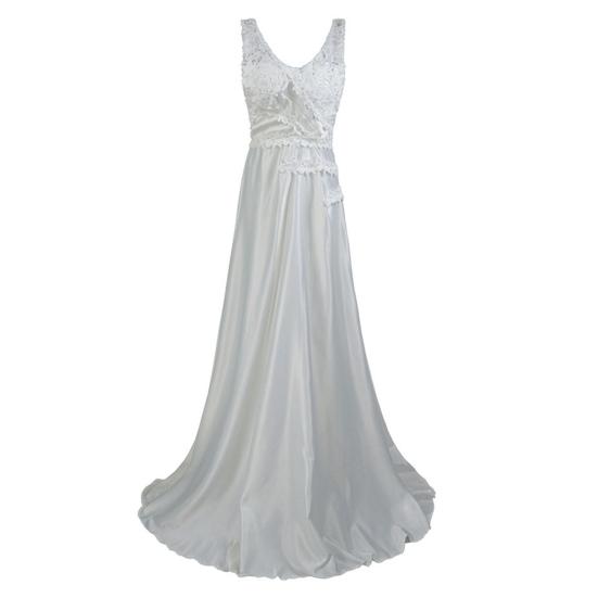 Свадебное платье для невесты, кружевное аппликация, V-образный вырез, без рукавов, свадебное платье, атласное торжественное платье, коктейльное вечернее платье