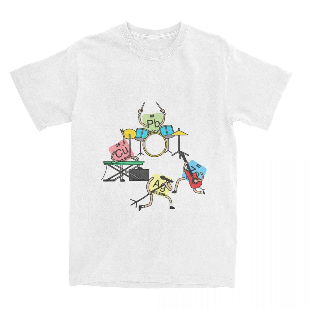 Creative Heavy Metals Rock Chemistry TShirt for Unisex WoUnisex Round Neck Cotton Funny Short Sleeve Tee Shirt Party Tops