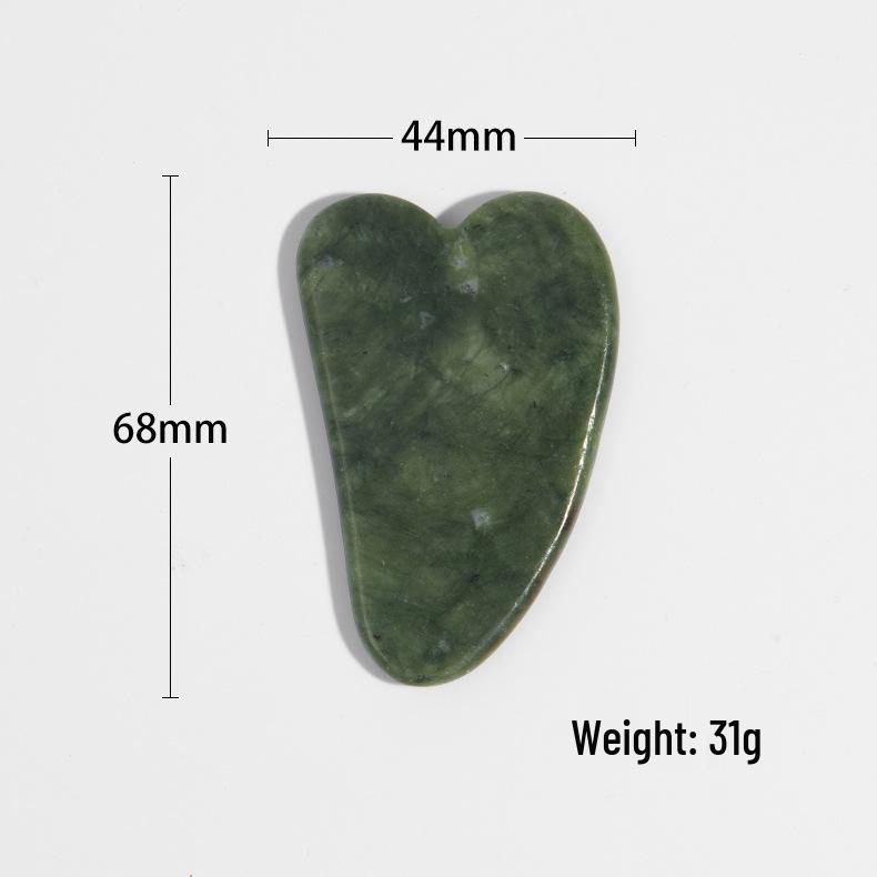 Набор нефритовых массажеров: Нефритовый ролик, колючий массажер для лица и доска гуа ша