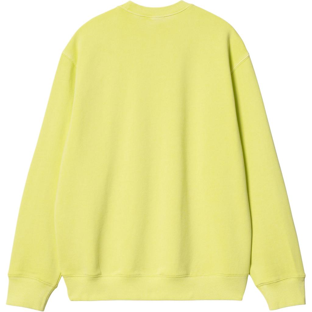 Carhartt WIP Свободная однотонная толстовка с круглым вырезом Мужские топы Желтый I033065-29T-GD