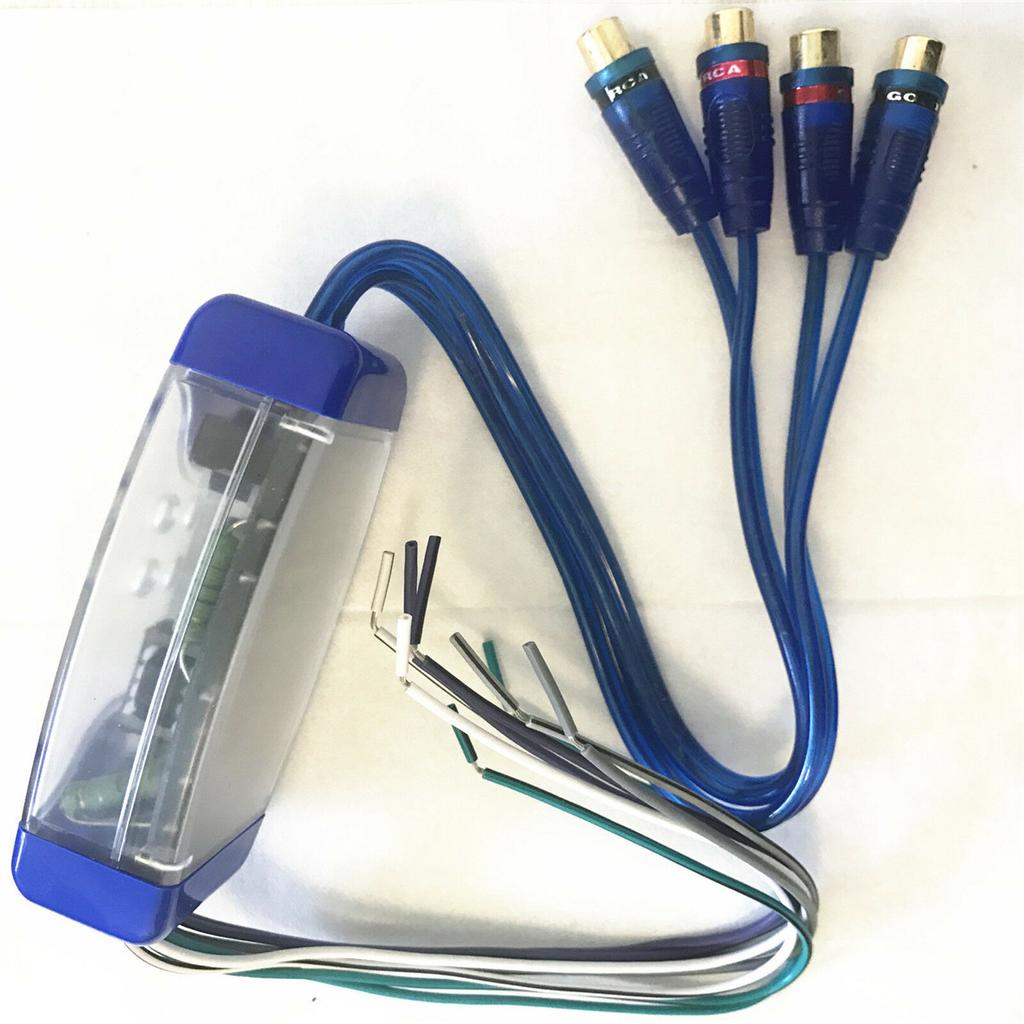 Автомобильный внедорожный стерео радио динамик провод 4-полосный RCA Hi/Lo преобразователь линейного уровня адаптер