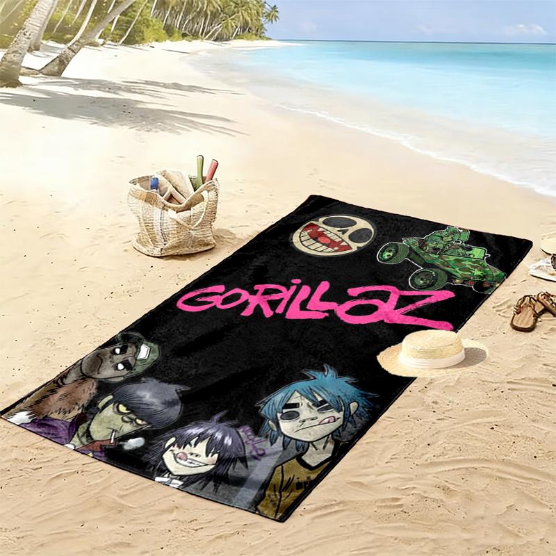 Gorillaz Beach Towel, Large Soft Quick Dry Towel for Beach Camping Swimming