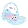 Baby Gym Play Mat Baby Activity Gym Mat with Music Tummy Time Padded Toy Baby Play Mat Gift Blue