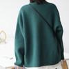 GMXIA Women's Simple Pullover Sweater Autumn and Winter Loose Half High Neck Outer Knit Sweater Women's Top