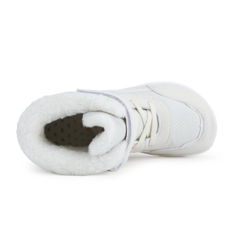 Winter children's high-top velvet thickened wide-headed cotton shoes outdoor warm snow boots