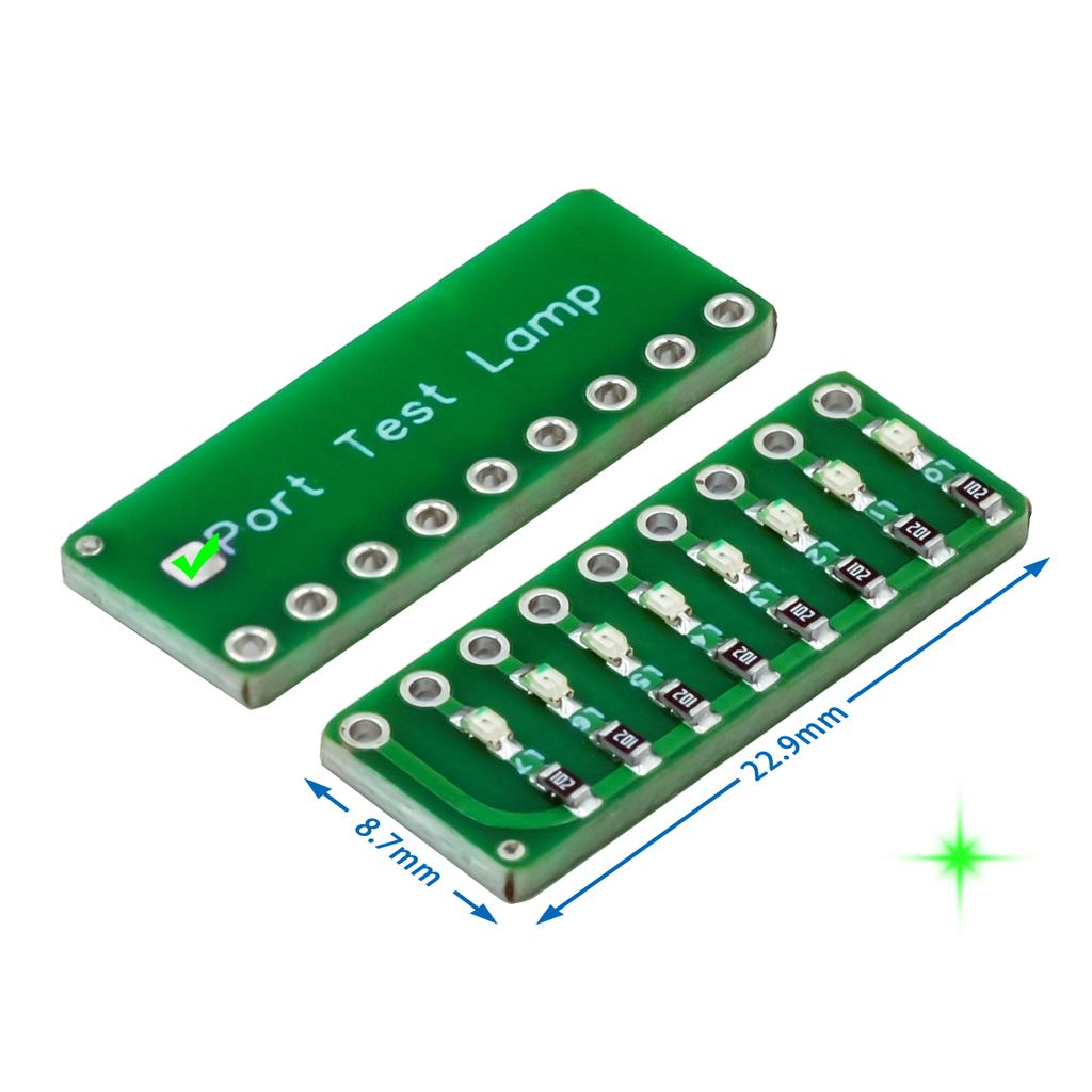 8-segment 8-bit LED Port Test Lamp Indicator Running Water Port Test Lamp Red, Green and Blue Colors Optional Diy Kit Electronic
