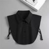 Yousheng Women Fake Collar Lapel Side Strap Single Breasted Solid Color Detachable Collar Casual Style False Collar Accessory