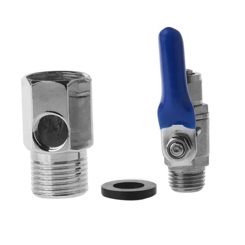 Water Purifier Reverse Osmosis Tee Inlet Ball Valve Set 1/2" BSP To 1/4" Tube